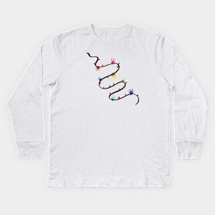 Christmas light made of colorful light bulbs Kids Long Sleeve T-Shirt